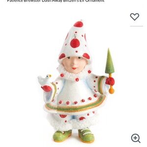 MacKenzie-Childs Festive Elf Ornament Patience Brewster NEW